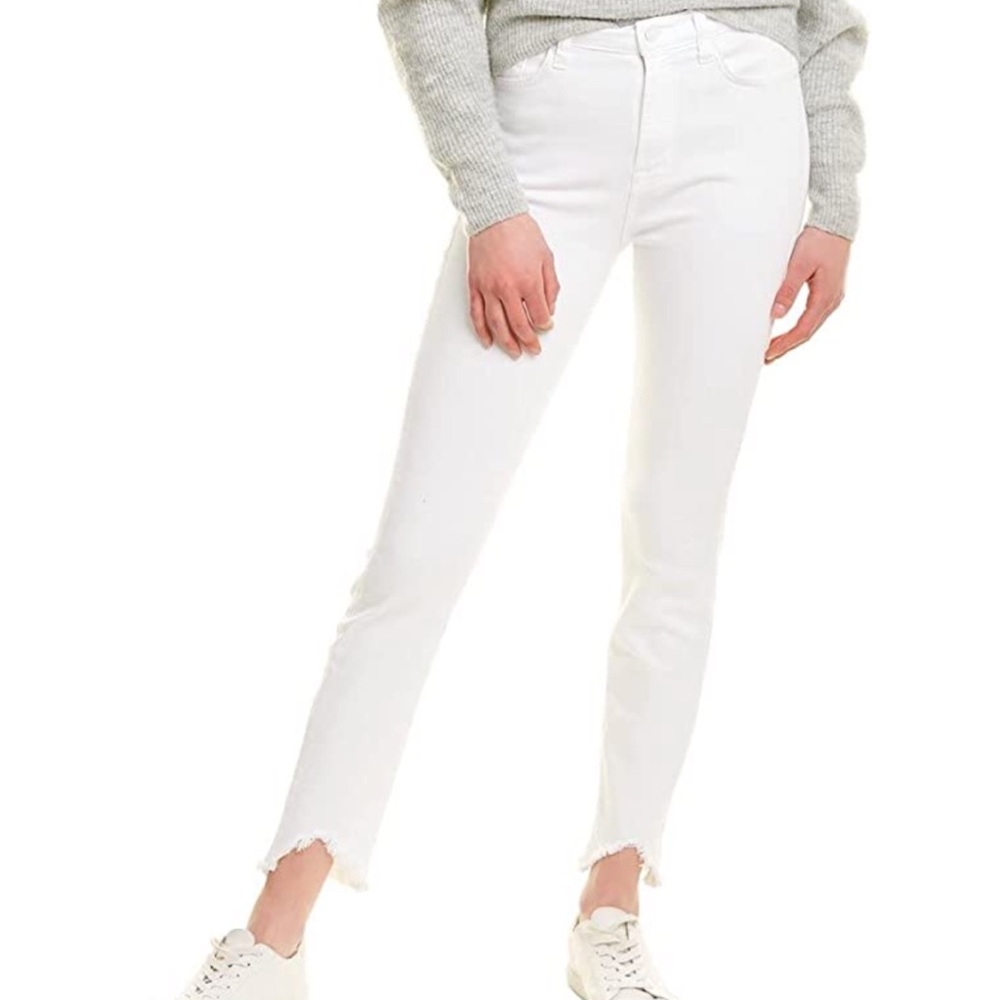 NWT 7 For All Mankind High Waist Skinny Ankle Cut Jeans in White